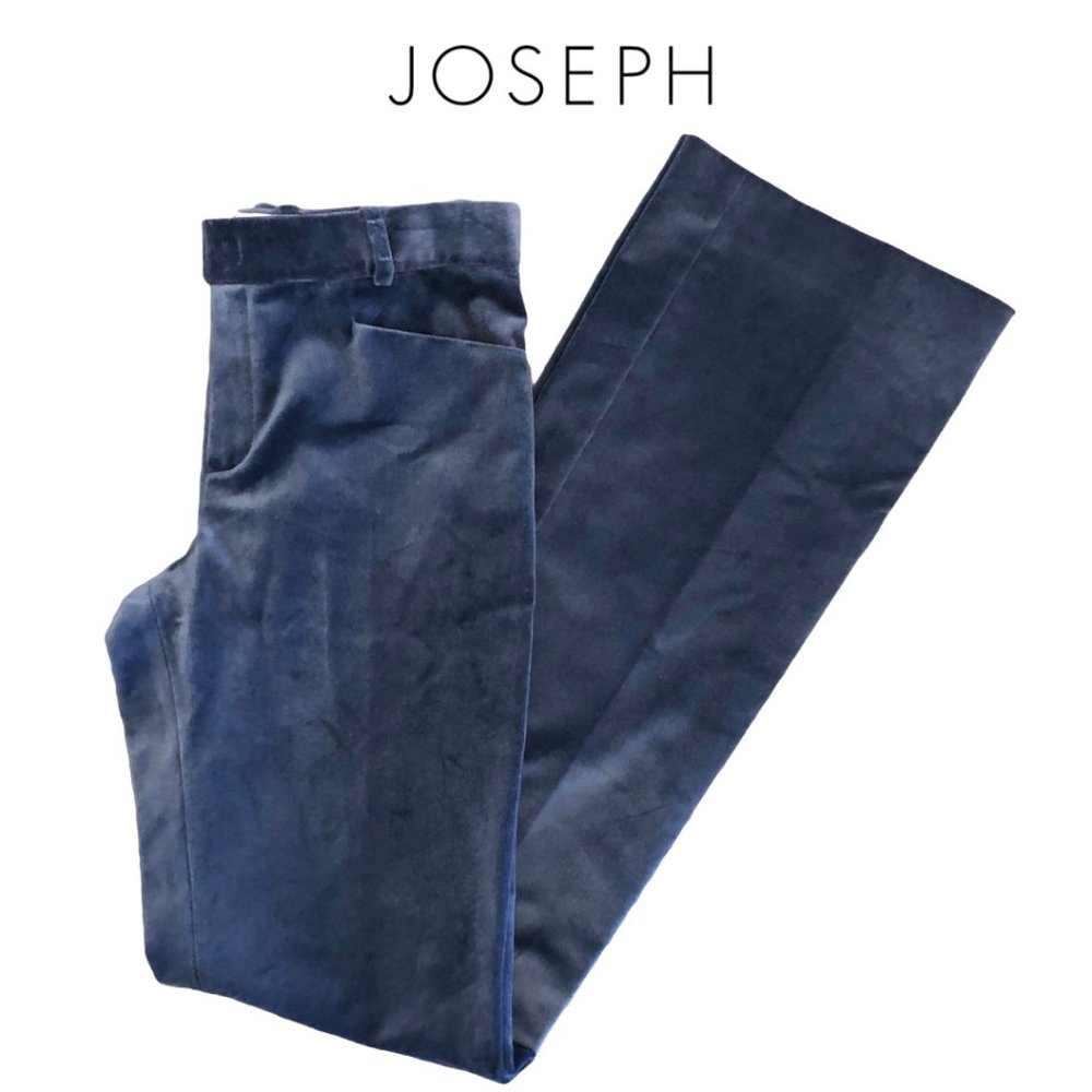 Joseph Blue Velvet Velours Vintage “Rocker” Pants